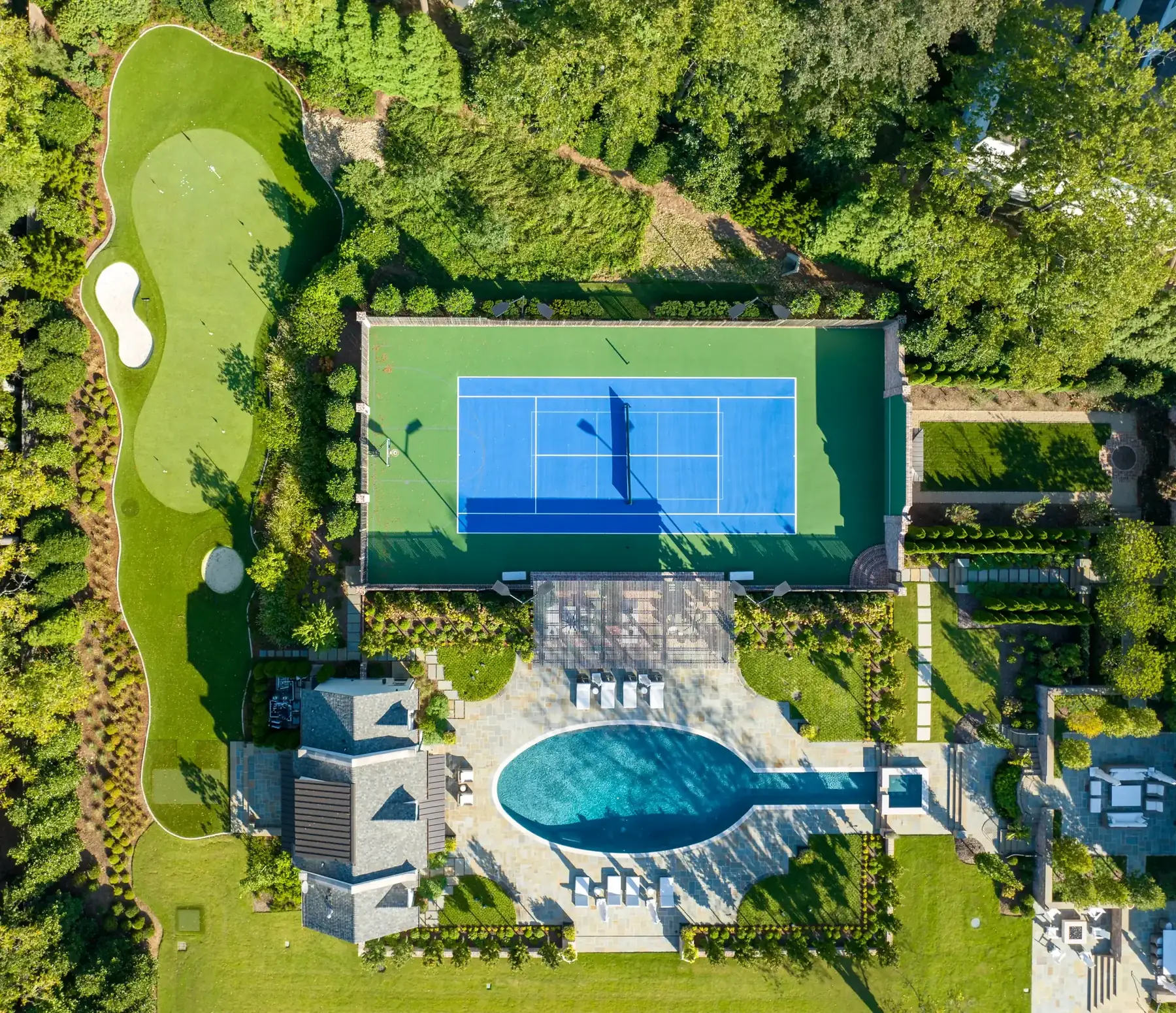 Residential sports court construction